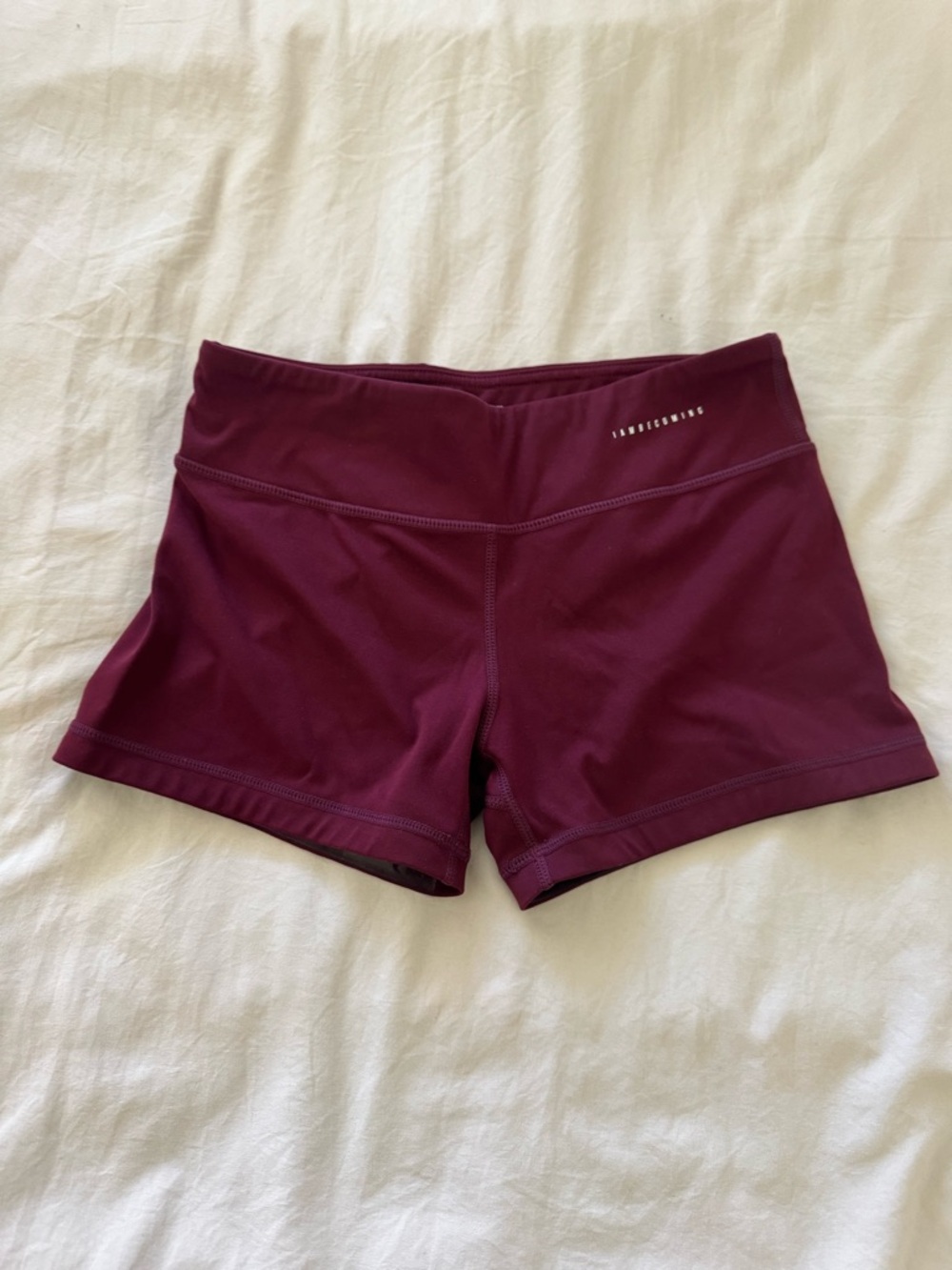 IAB Mfg Deep Wine Athletic Shorts with Wide Waistband